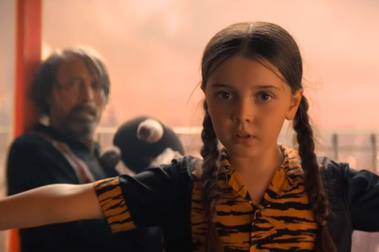 Mads Mikkelsen and Sophie Sloan in Dust Bunny