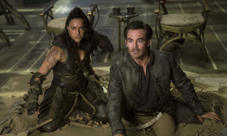 Michelle Rodriguez and Chris Pine in Dungeons and Dragons: Honor Among Thieves