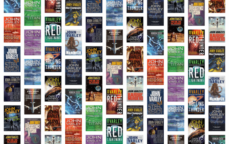 collection of 20 John Varley book covers