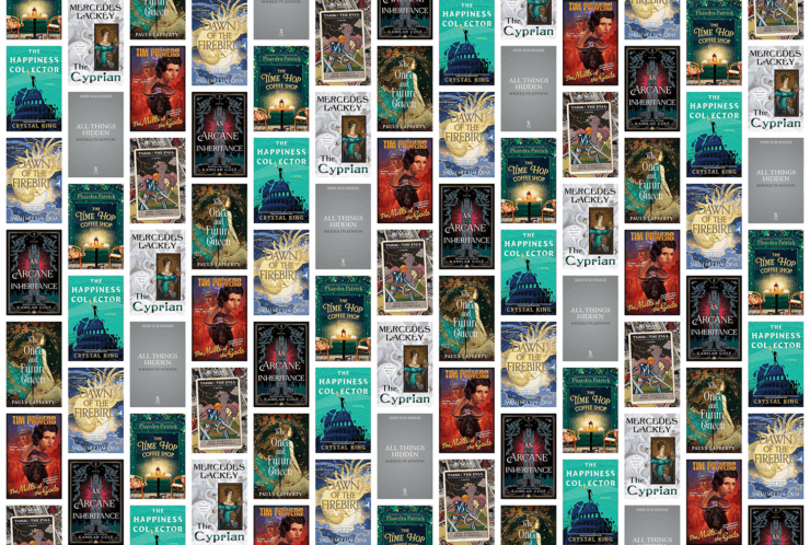 Mosaic of 9 covers of December 2025's new fantasy releases